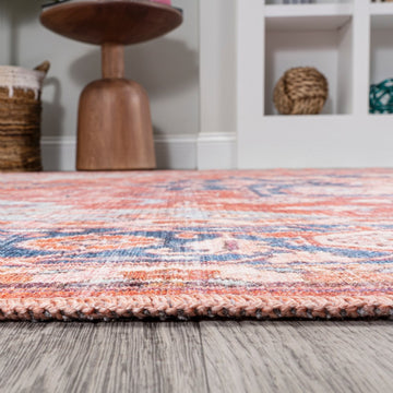 Maris Ornate Medallion Washable Area Rug